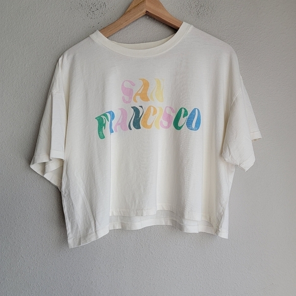 Daydreamer San Francisco Boxy Crop Tee size L NWT - Picture 1 of 9